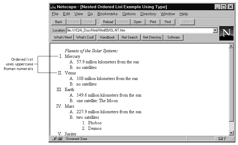 Chapter 9 -- Displaying Text in Lists